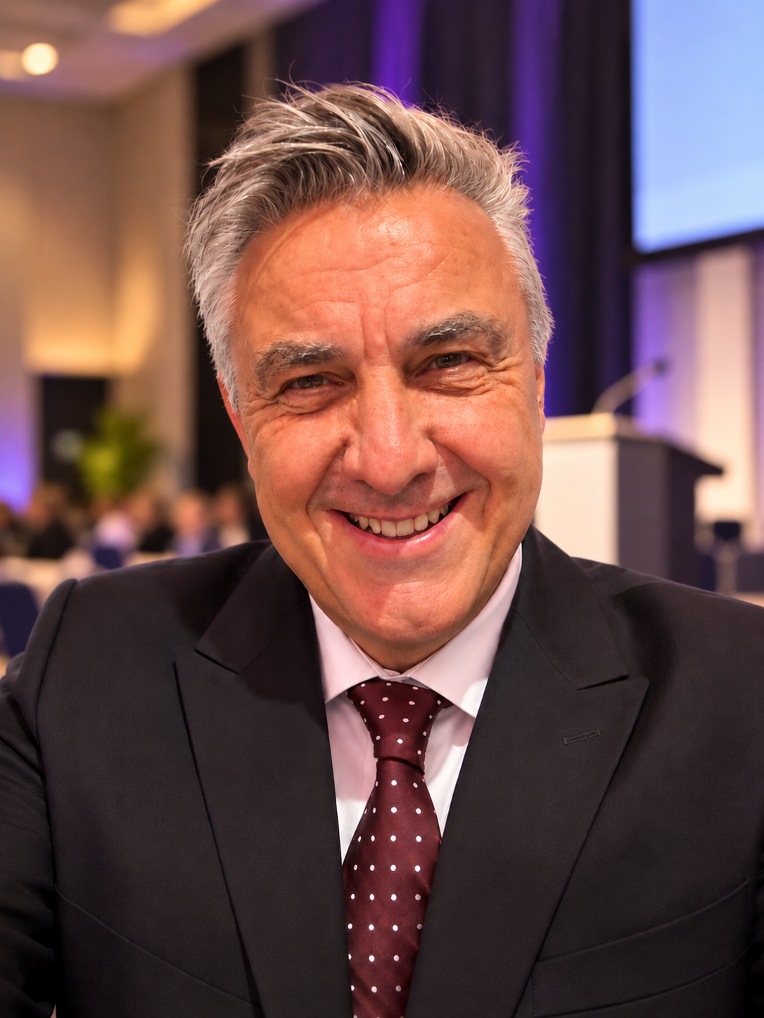 Andy Cowle speaking at a conference
